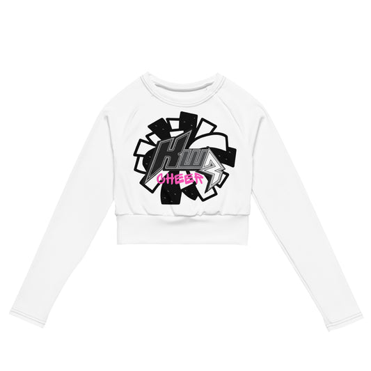 KWR Cheer Logo Fitted Long-Sleeve Crop Top