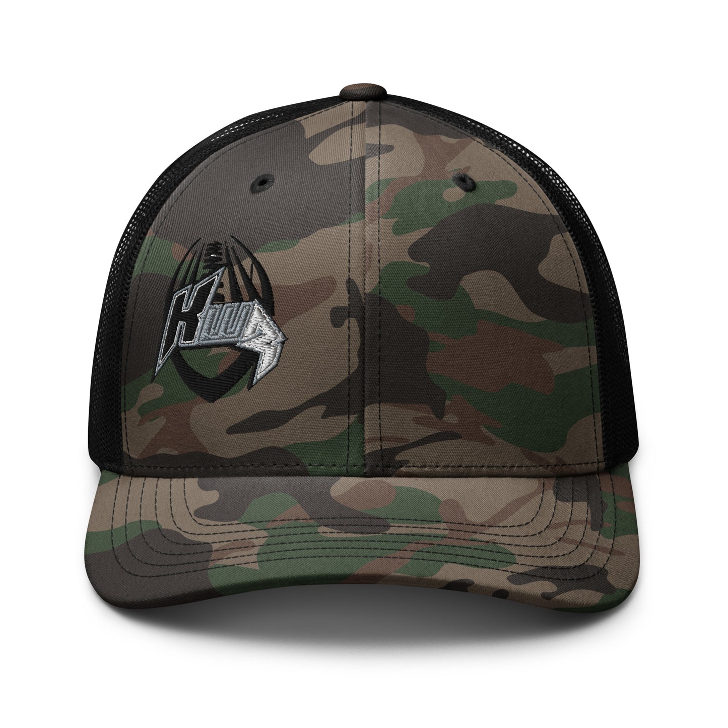 KWR Embroidered Logo Camouflage Trucker Hat