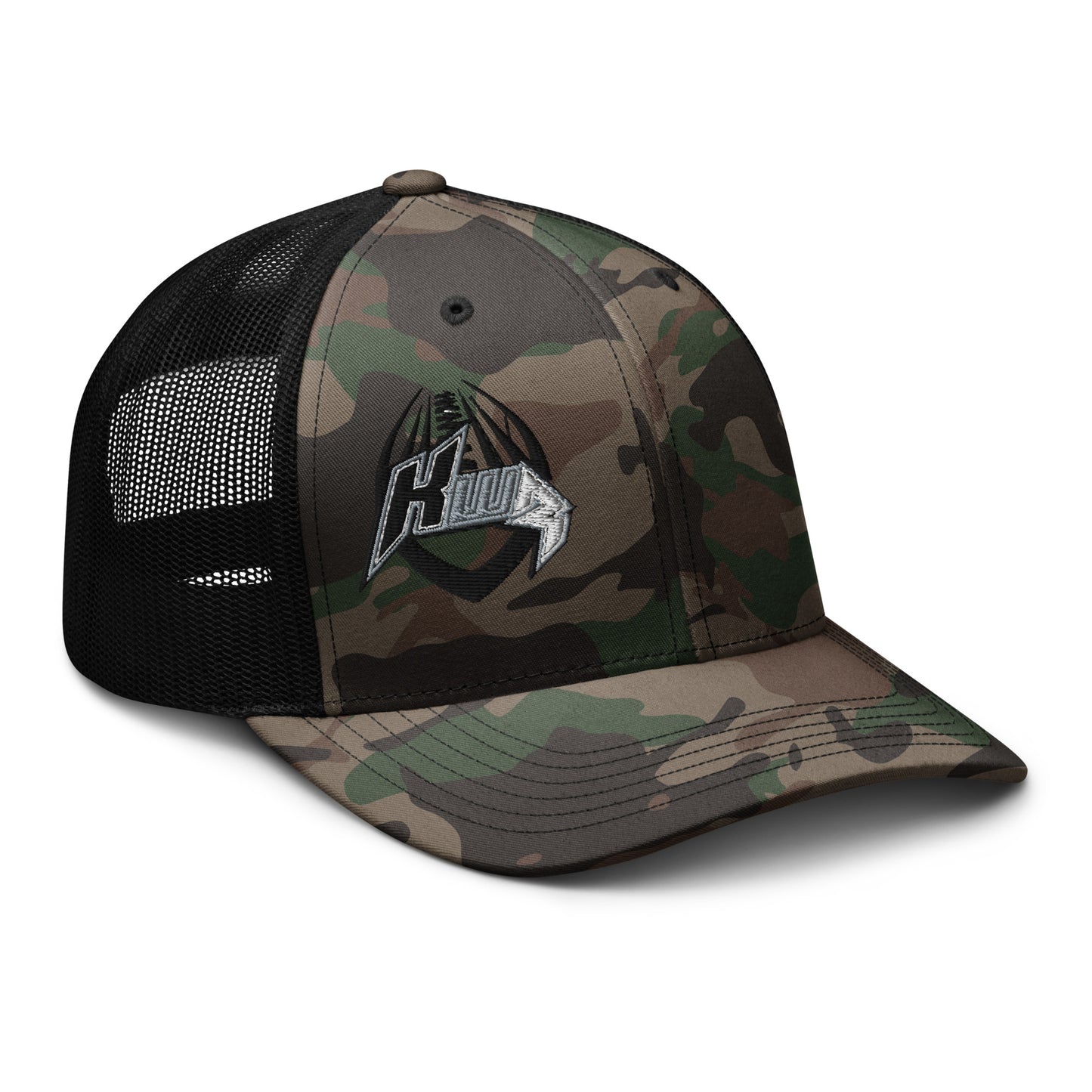 KWR Embroidered Logo Camouflage Trucker Hat